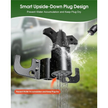 Aluminium Trailer Kettingorganizer met 7-Weg Plug Trailer Trekhaak Kettinghouder Kettinghouders Trekaccessoires