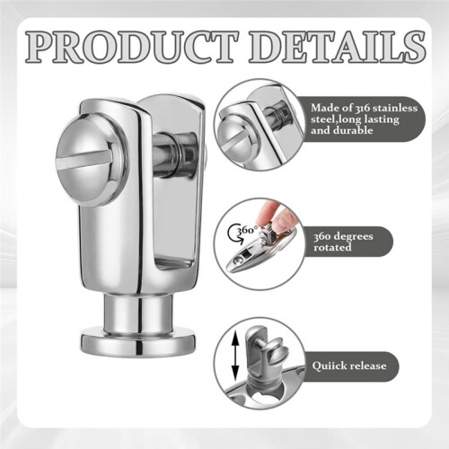 4 Pack Quick Release Boat Deck Hinge with Swivel Pins Marine Grade Quick Release Hinge Boat Hardware 2