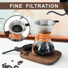 Cafetière à Filtre en Acier Inoxydable pour Café Filtre, Carafe Haute Température, pour le Camping, la Randonnée