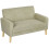 Two-Seater Velvet-Feel Sofa - Beige 1