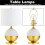 Suporte de Lâmpada de 8 Polegadas 2Pacote Suporte de Sombrinha Dourado Destacável para Lâmpadas de Mesa e de Piso com Finial de Selim 5