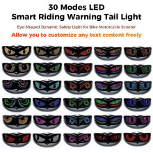 Affichage LED Intelligent pour Casque, Accessoires de Casque de Vélo pour la Conduite Nocturne, Écran LED D'Avertissement de Sécurité