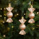 Gold Electroplated Plastic Christmas Pendants 12-Piece 3