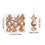 Gold Electroplated Plastic Christmas Pendants 12-Piece 4