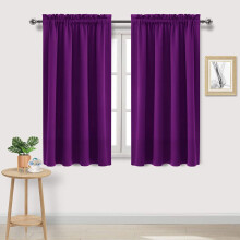 Blackout Curtains Purple Thermal Insulated 38x45 Inch Each