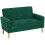 Two-Seater Velvet-Feel Sofa - Green 1
