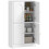 4-Door Kitchen Storage Cabinet with Adjustable Shelves - White 1