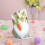 Easter Bunny Doll White Beard Carrot Desktop Ornament 5