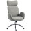 Office Chair with Adjustable Headrest, Spring Pack, Curved Line, Boucle Fabric - Charcoal Grey 1