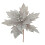 Artificial Glitter Poinsettia Flower Silver 1