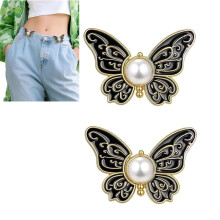 Butterfly Clips Reusable Waist Tightener 2-Pack Black