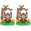 Solar Dancing Monkey Bobblehead Ornament 2 pcs 1