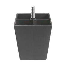 Black Square Plastic Sofa Legs 4.3 inch with T-Nuts