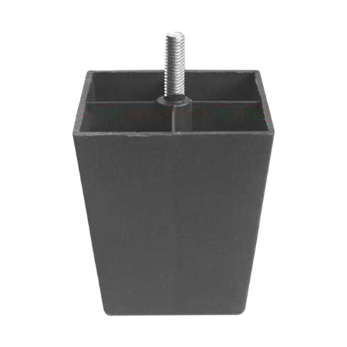 Black Square Plastic Sofa Legs 4.3 inch with T-Nuts