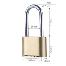 Brass 4-Digit Combination Padlock for Outdoor Security