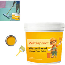 Water-Based Epoxy Floor Paint Waterproof Yellow 2PCS