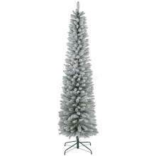 7ft Artificial Snowy Pencil Christmas Tree - White