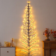 Lighted Wall Tree 70.8 in Warm White with Remote Control