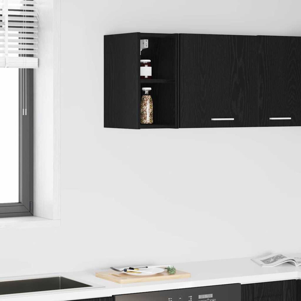 Vidaxl Hanging Cabinet Black Oak 20 X 29.5 X 40 Cm Engineered Wood 8721359452846
