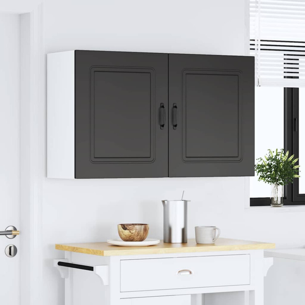 Vidaxl Kitchen Wall Cabinets 2 Pcs Kalmar Black Engineered Wood 8721158419064