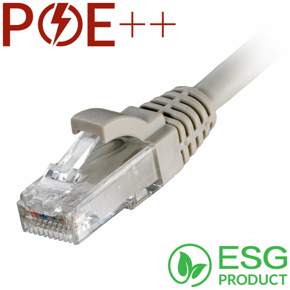 Cablenet 1M Cat6 Rj45 U/Utp Lsoh 24Awg Snagless Booted Patch Lead (Pk 100) Grey 5056750324571