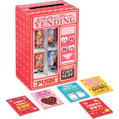 DIY Valentine Vending Mailbox for Kids 30 Cards