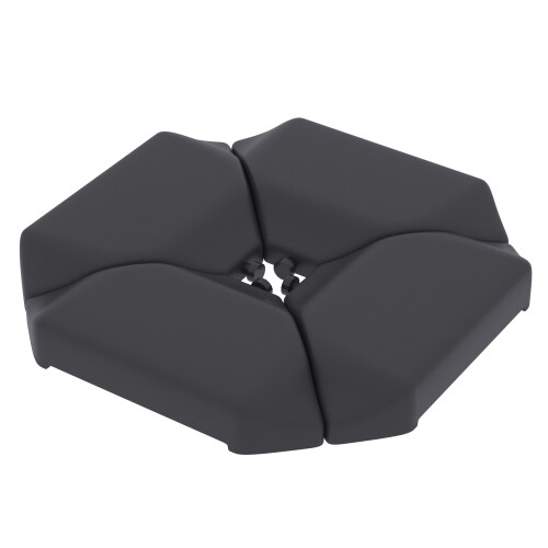 Outsunny Base para Sombrilla Negro 100 x 100 x 9 cm
