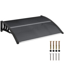 Marquesina Exterior Negro 100 x 75 x 23 cm