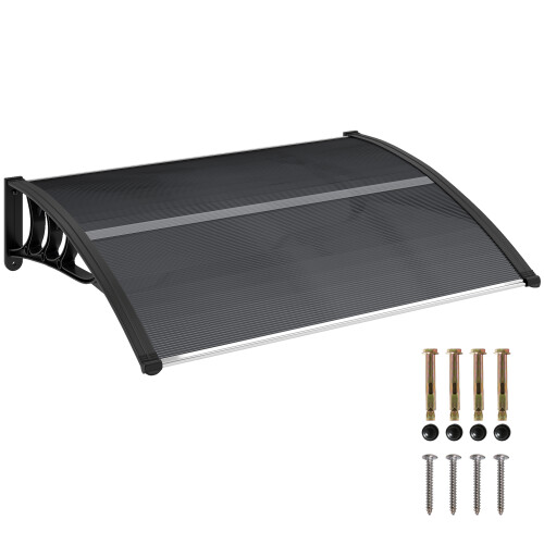 Outsunny Marquesina Exterior Negro 100 x 75 x 23 cm