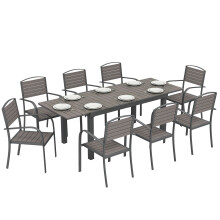 Conjunto de Jardín Gris 225 x 85 x 75 cm