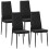 Homcom Sillas de Comedor Negro 41 x 50 x 97 cm 1