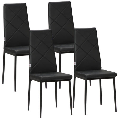 Homcom Sillas de Comedor Negro 41 x 50 x 97 cm