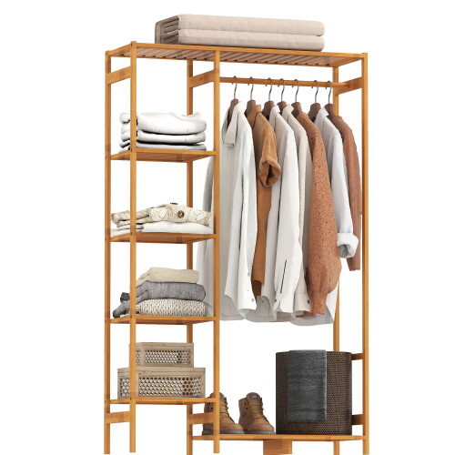 Homcom Perchero de Ropa Marrón 90 x 30 x 145 cm