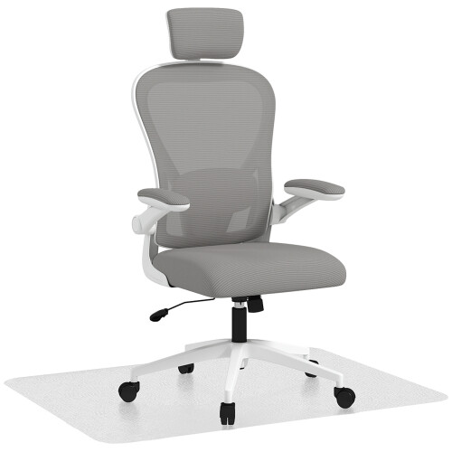 Homcom Conjunto de Oficina Gris 58 x 63 x 125 cm