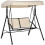 Outsunny Columpio de Jardín Beige 140 x 118 x 162 cm 1