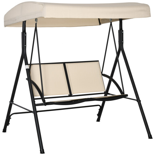 Outsunny Columpio de Jardín Beige 140 x 118 x 162 cm