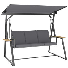Columpio de Jardín Gris 222 x 131 x 175 cm