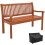 Outsunny Banco de Jardín Marrón 125 x 62 x 90 cm 1