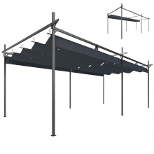 Pérgola de Jardín Gris 588 x 297 x 230 cm
