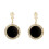 Geometric Black Rhinestone Stud Earrings 1 Pair 2
