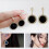 Geometric Black Rhinestone Stud Earrings 1 Pair 3