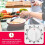 XILRVON Kitchen Mechanical Timer White Portable 6