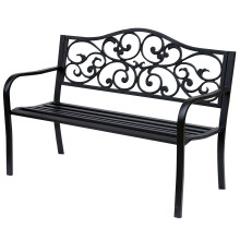 Banco de Jardín Negro 127 x 60 x 89 cm