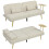 Homcom Sofá Cama Beige 196 x 86 x 81 cm 1