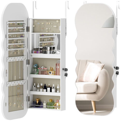 Homcom Armario Joyero Blanco 42 x 10.5 x 108 cm