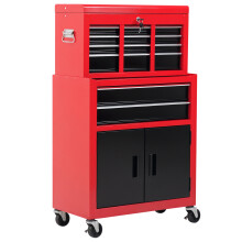 Carro de Herramienta Rojo 61.6 x 33 x 108 cm