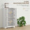 4-Door Kitchen Storage Cabinet with Adjustable Shelves - White 8