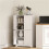 4-Door Kitchen Storage Cabinet with Adjustable Shelves - White 3
