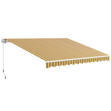Toldo Manual Retráctil Bicolor 350 x 250 cm