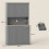 180cm Freestanding Kitchen Cabinet, Modern Storage Cupboard with Open Countertop, Drawer and 6 Doors, Grey 5